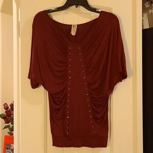 Jolie- Rust colored blouse